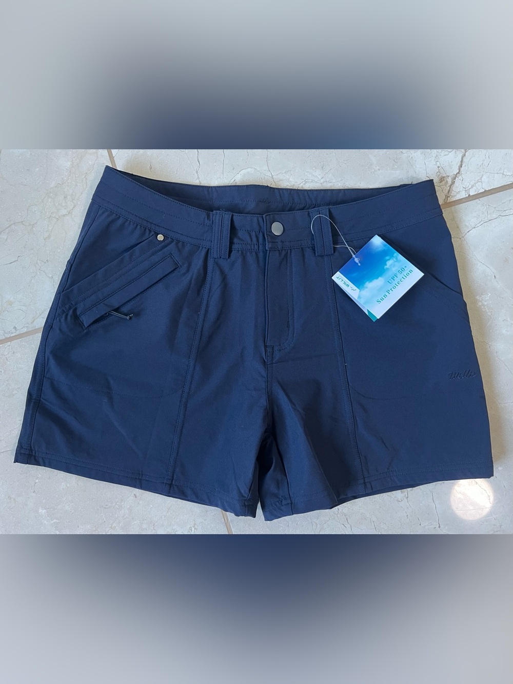 Willit Women's 6 Golf Hiking Shorts UPF 50+ Quick Dry Athletic Navy Blue NWT